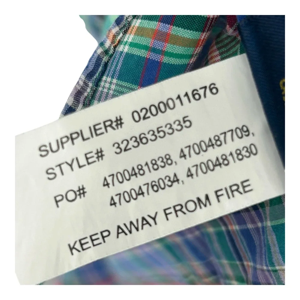 Ralph Lauren Plaid Button Down Shirt Long Sleeve Youth Boys‎ X-Large (18-20)